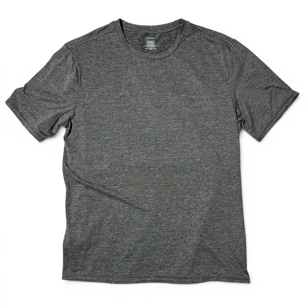 Quince Flowknit Breeze Performance Tee Mens Size L Charcoal Quick Dry NWOT